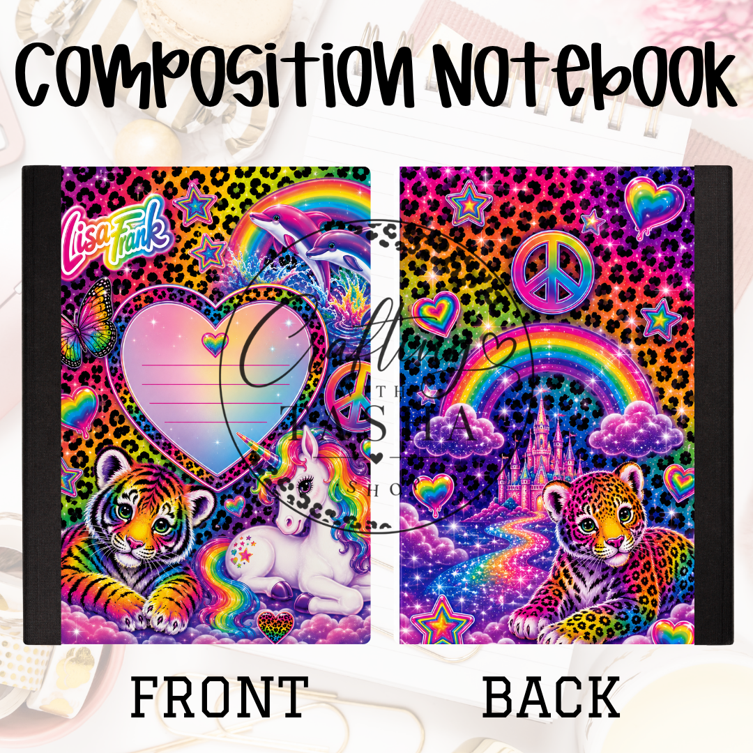Lisa Frank Vibes Composition Notebook
