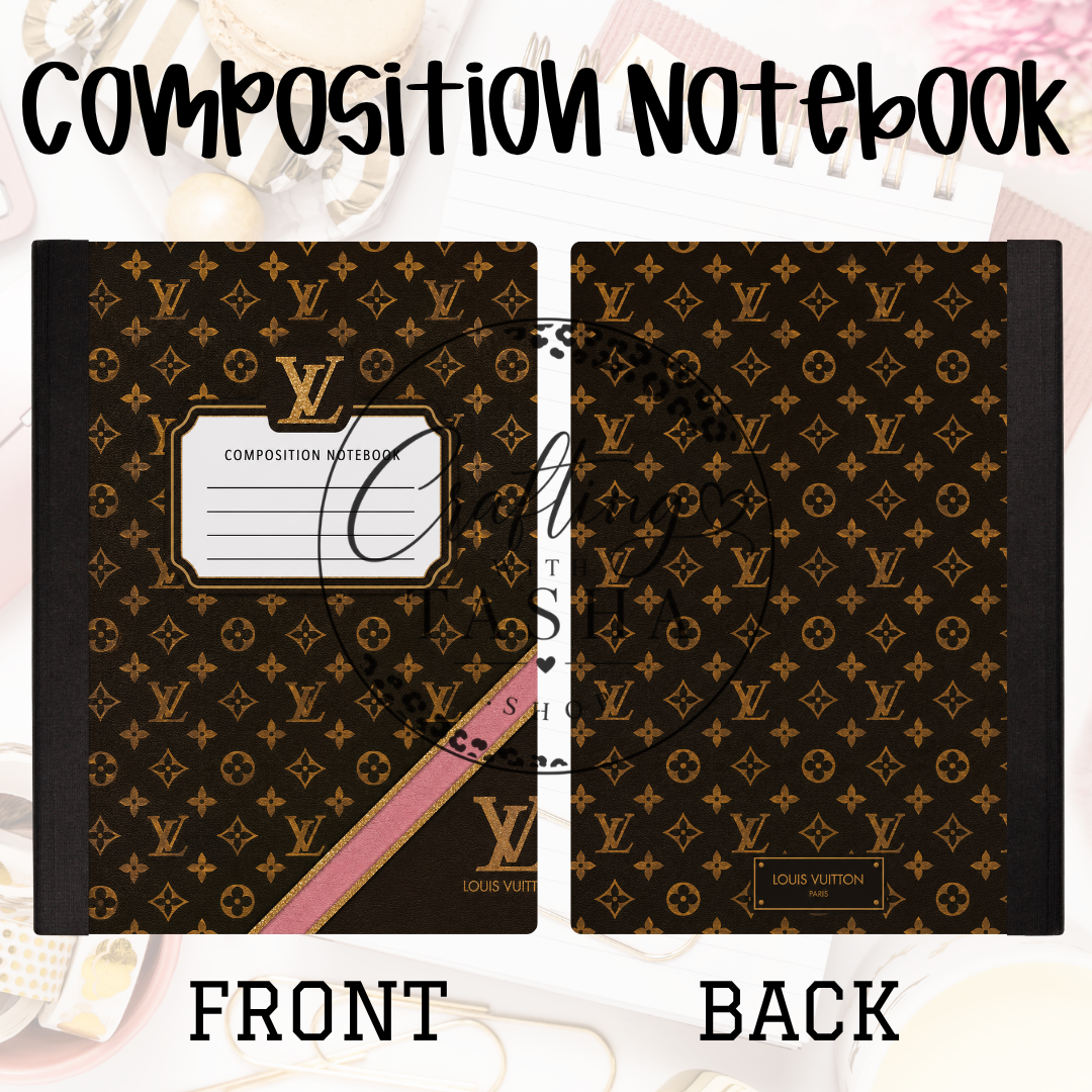 LV Brown Composition Notebook