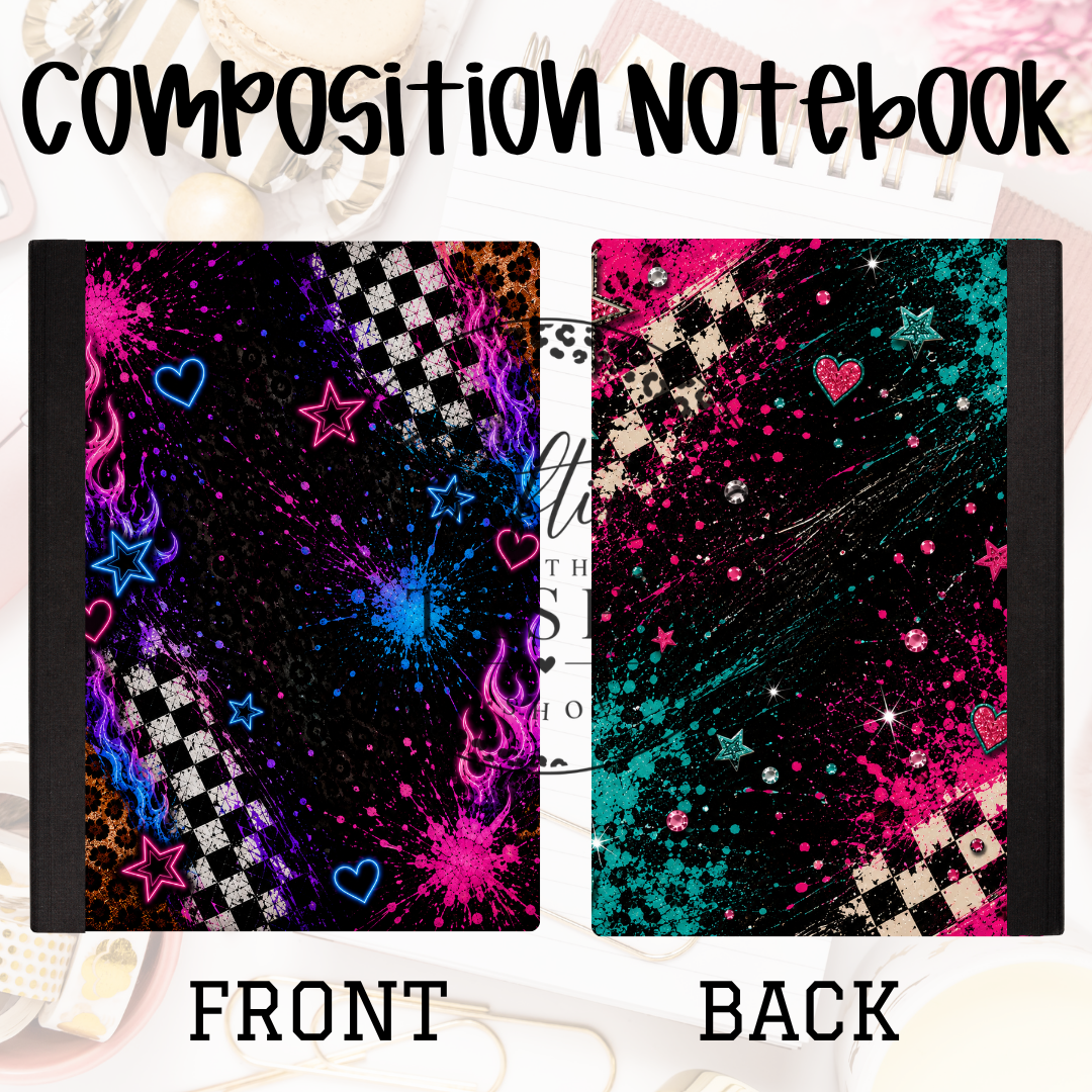 Fun Checkered Composition Notebook