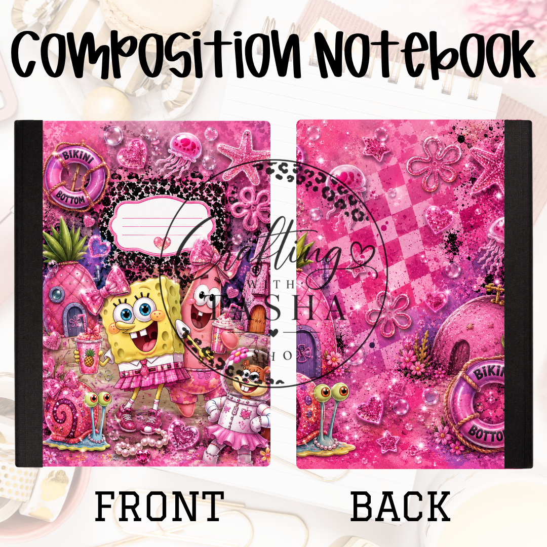 Pink Sponge Dude Composition Notebook