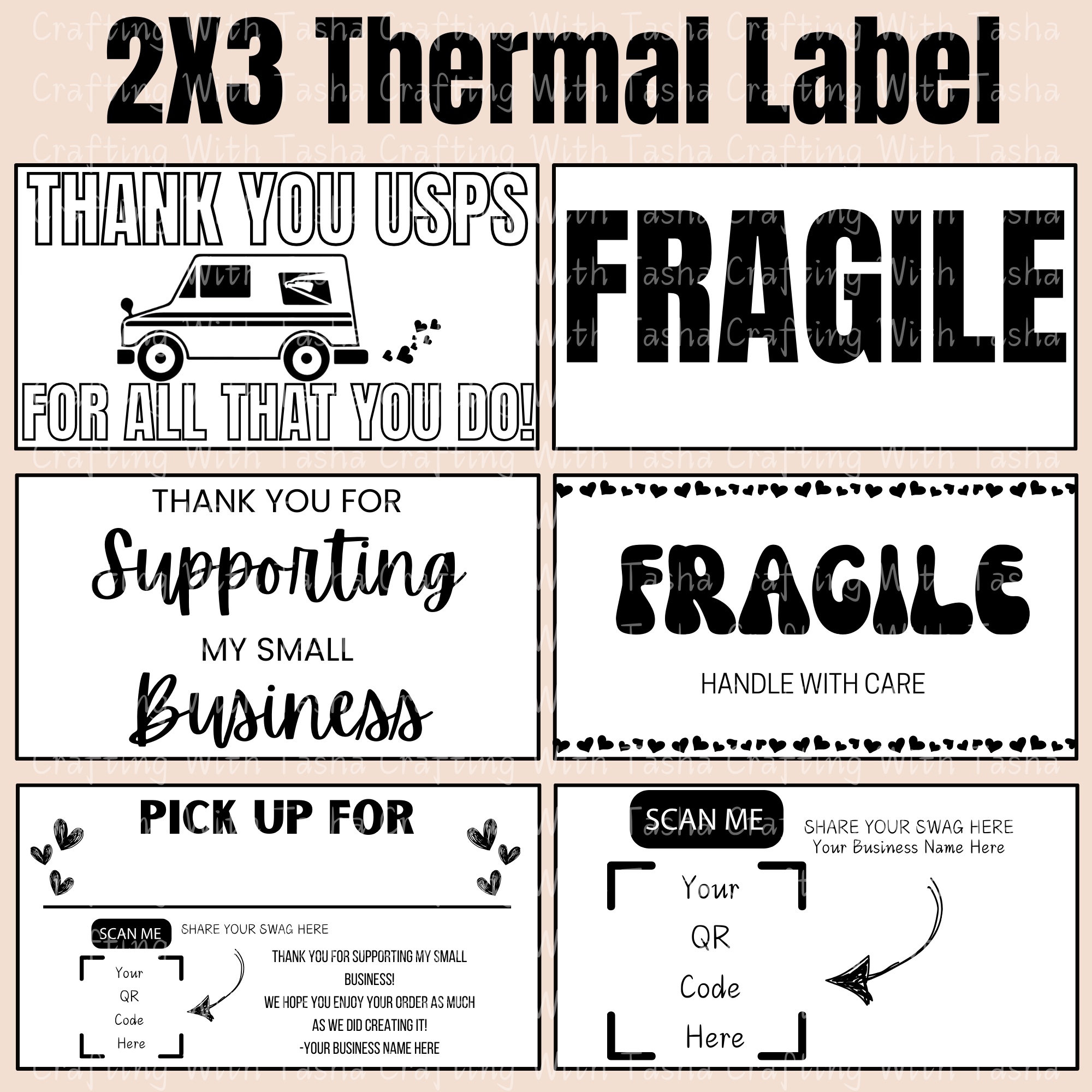 2X3 Thermal Packaging Stickers