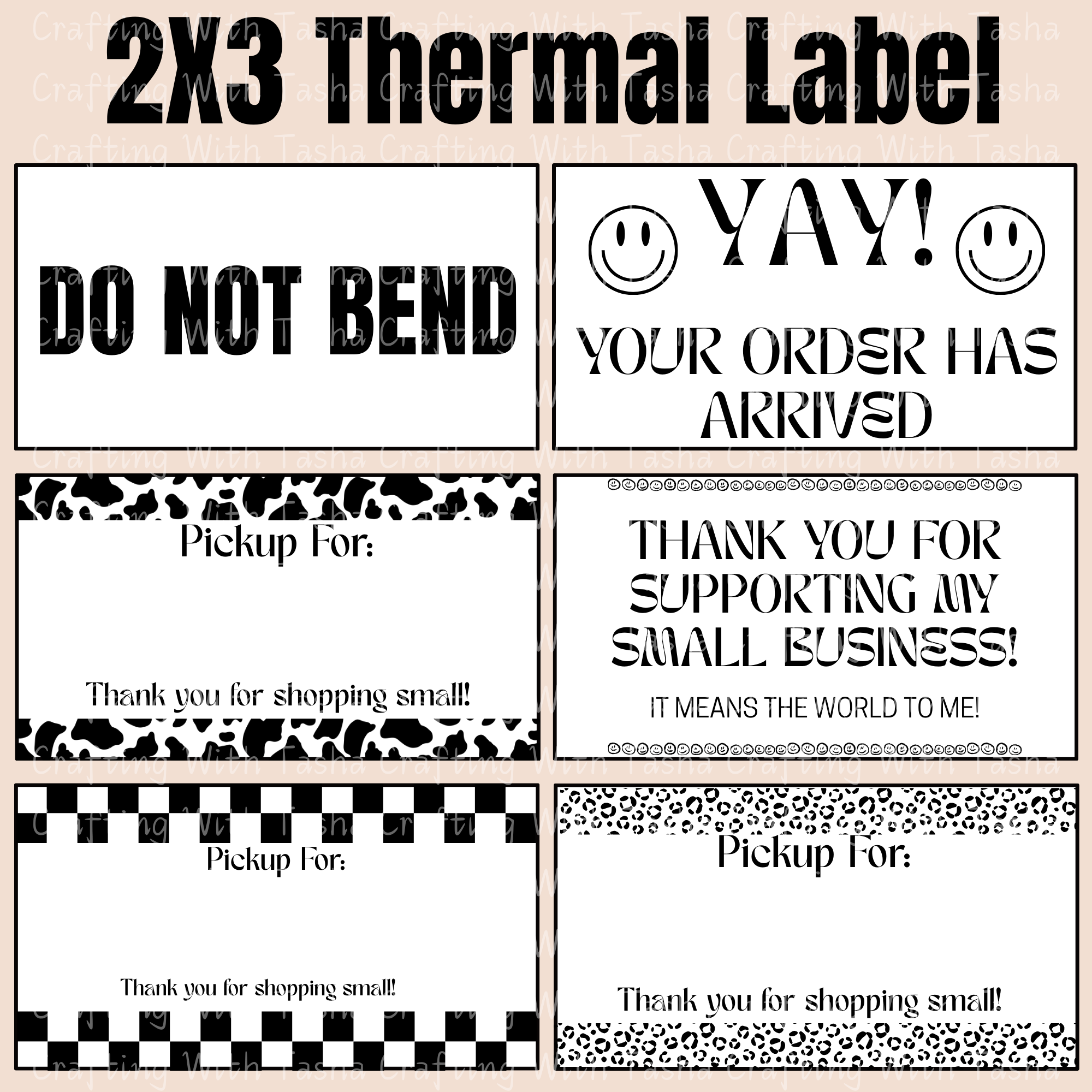 2X3 Thermal Packaging Stickers