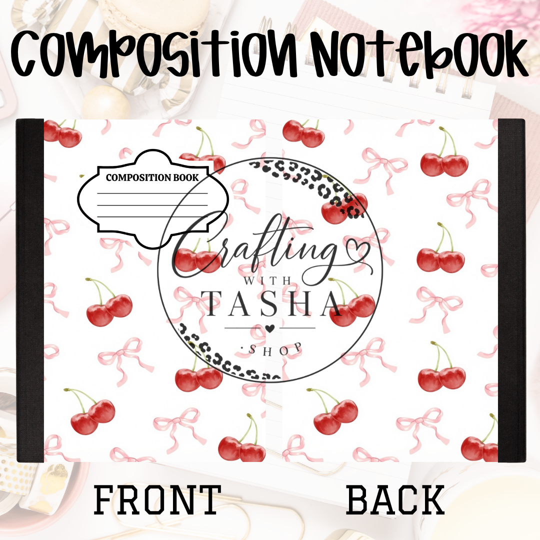 Cherry/Bow Composition Notebook