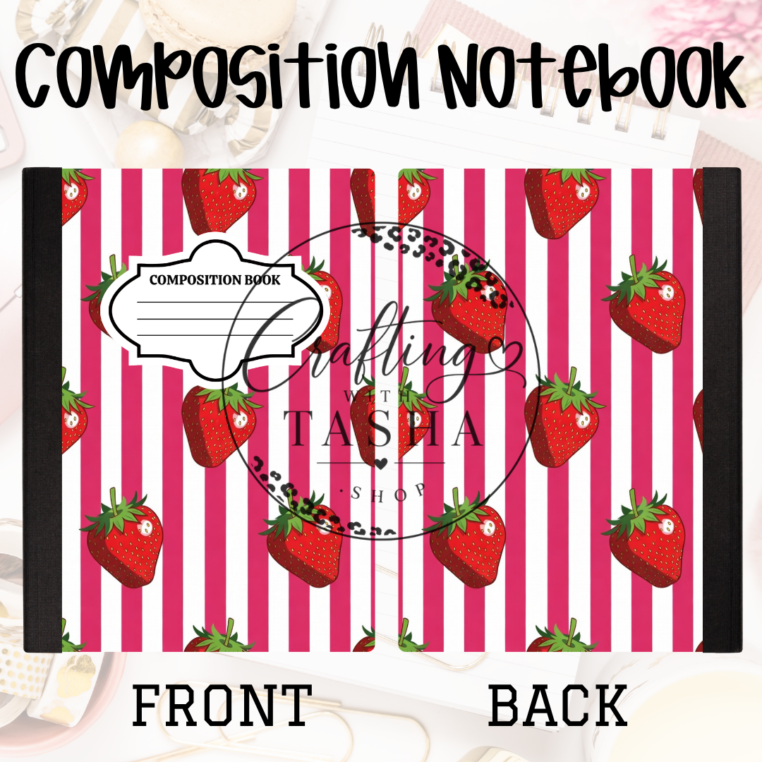 Strawberry Composition Notebook