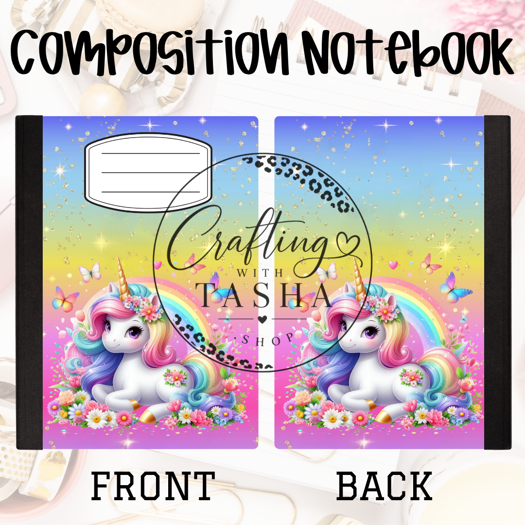 Rainbow Unicorn Composition Notebook
