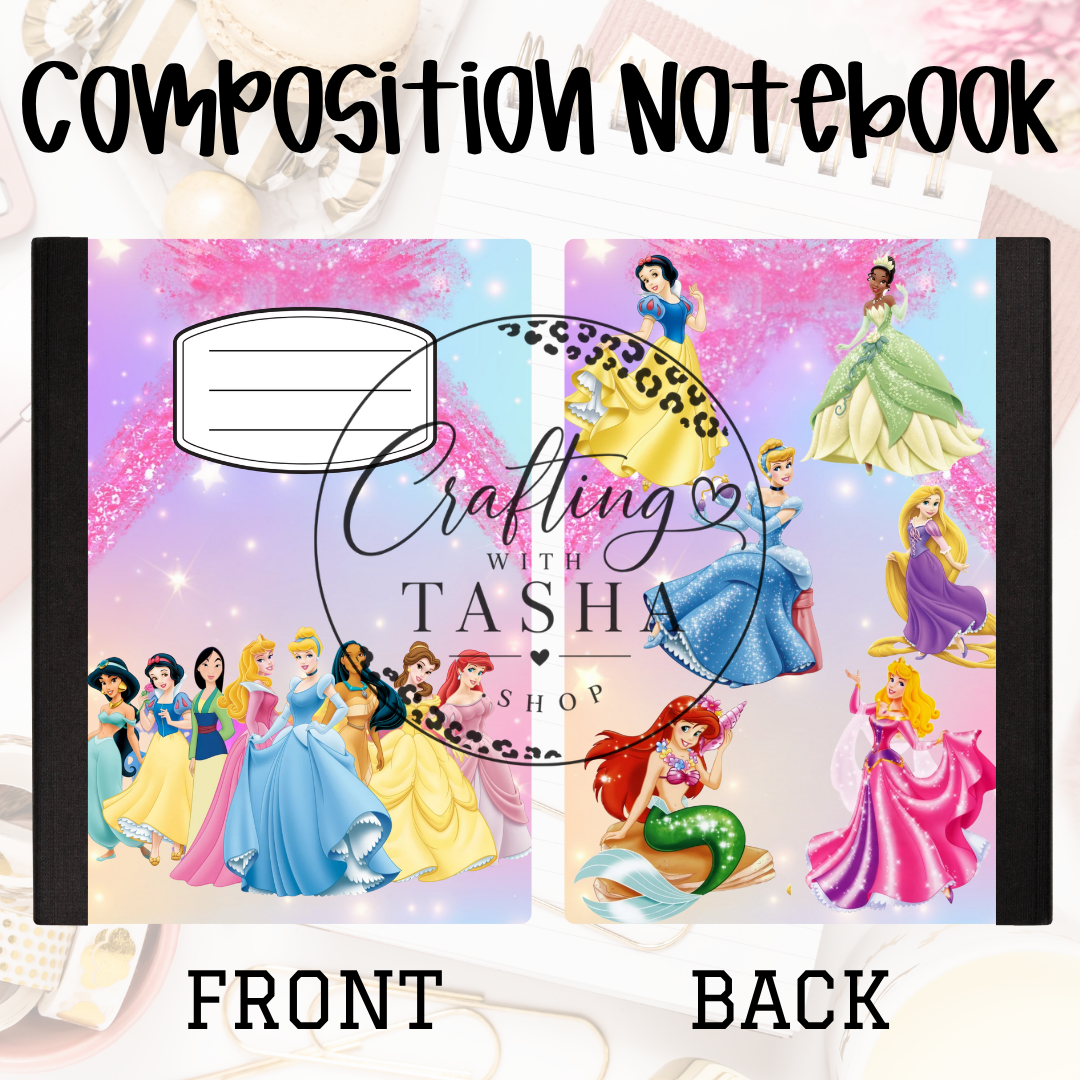 Multi Princess Composition Notebook