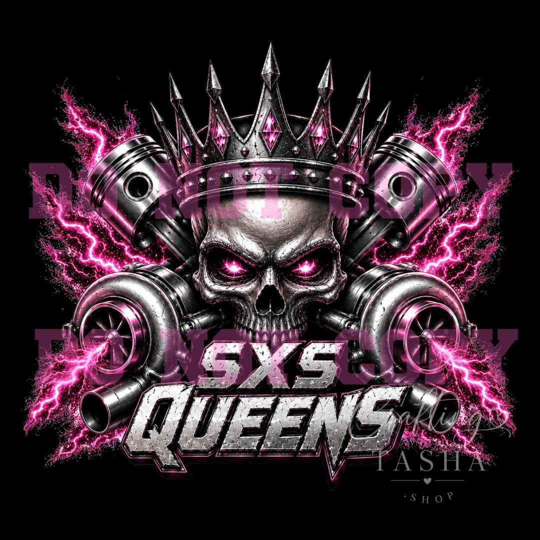 SXS Queens Full Front Pink Logo