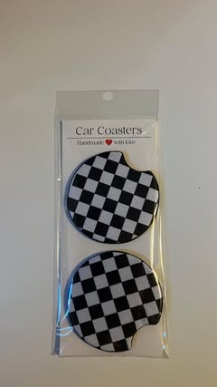 Checkered Car Coaster