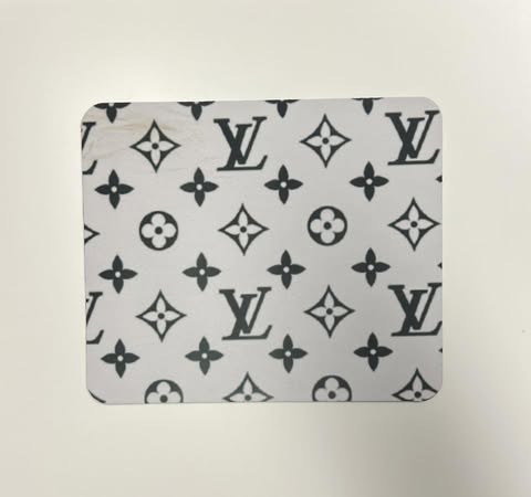Designer-Inspired Monogram Mouse Pad – Luxury Pattern Desk Mat, Minimalist Office Decor for Chic Workspaces