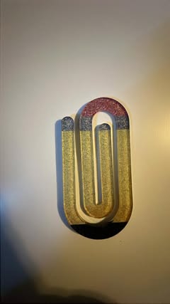 Floral Acrylic Jumbo Paperclip Bookmark