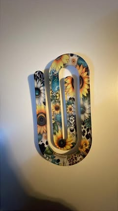 Western sunflower Acrylic Jumbo Paperclip Bookmark