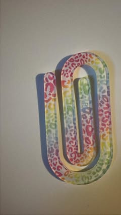 Floral Acrylic Jumbo Paperclip Bookmark