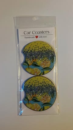 Rainbow Leopard Print Car Coaster