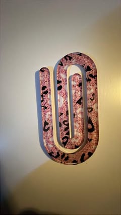 Floral Acrylic Jumbo Paperclip Bookmark