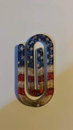 Floral Acrylic Jumbo Paperclip Bookmark