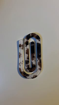 Cow Hide Acrylic Jumbo Paperclip Bookmark