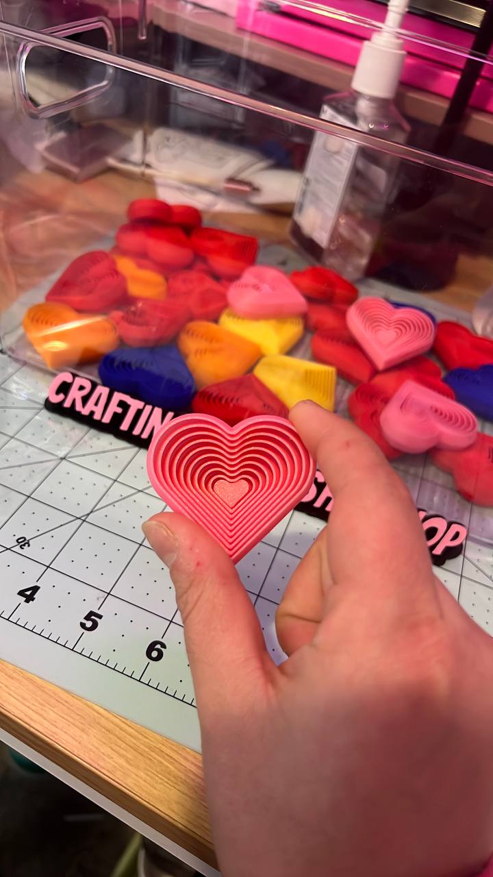 3D Printed Valentine Heart Fidget
