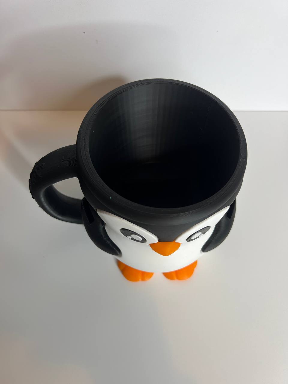 Cute Penguin Pint Ice Cream Holder with Handle – 3D Printed Ice Cream Pint Cup | Reusable Dessert Holder