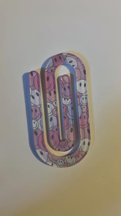 Smiles Acrylic Jumbo Paperclip Bookmark