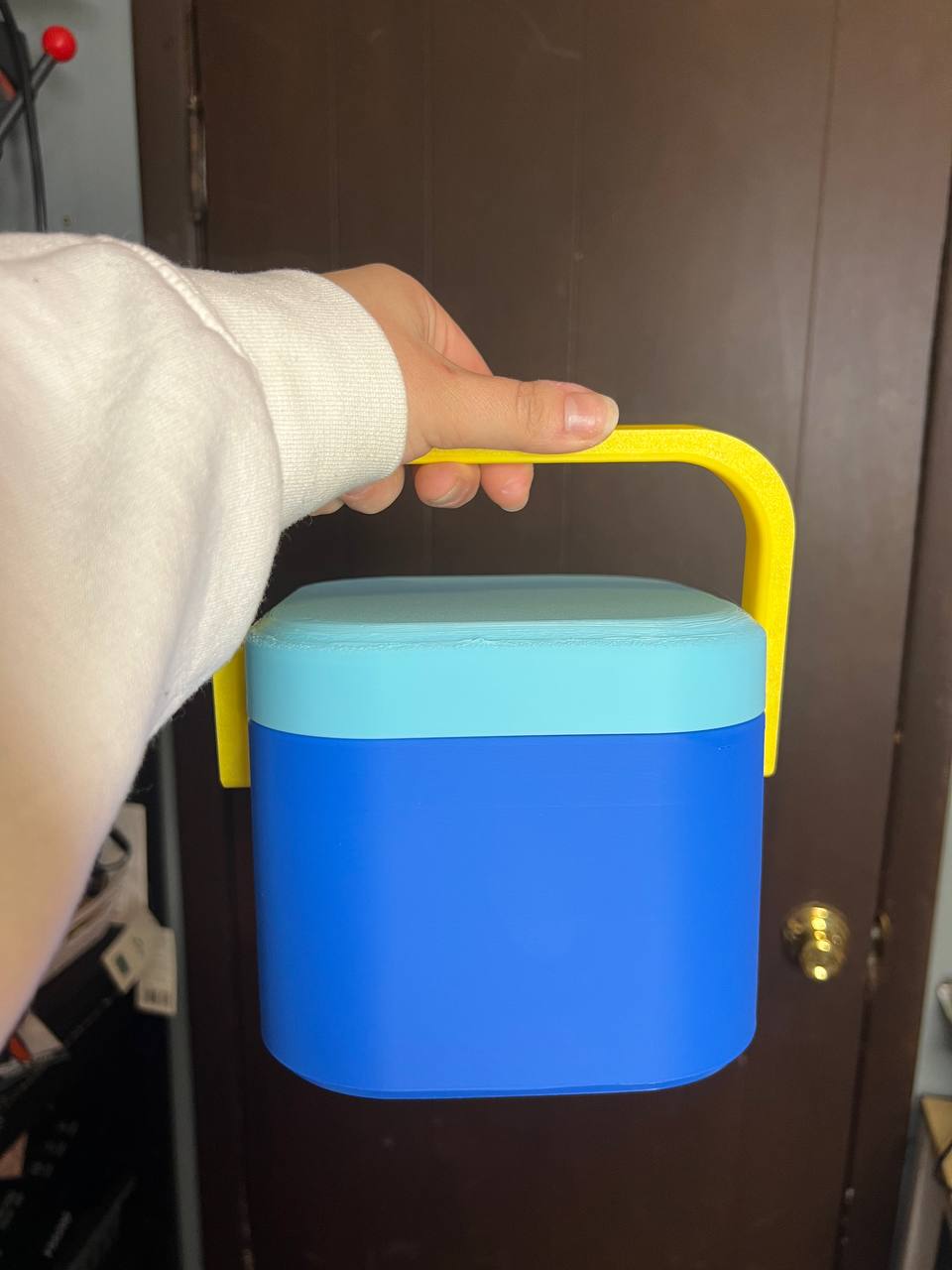 3D Printed 4-Can Mini Cooler with Handle – Custom Color Combo Drink Carrier | Fits Standard 12oz Cans (Drinks Not Included)