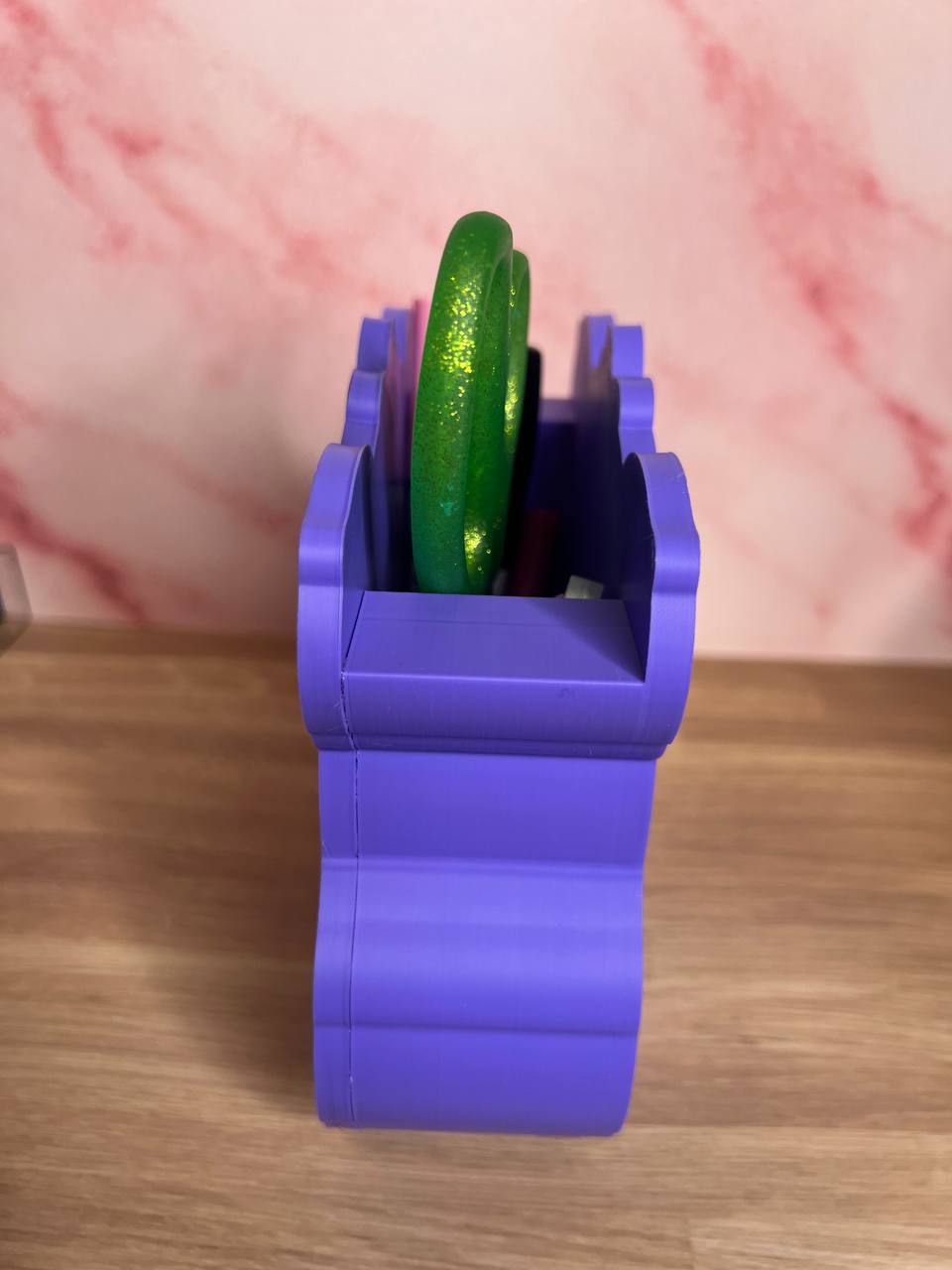 3D Printed Cute Bear of Care Desk Organizer | Craft Tool Holder | Vinyl & Tumbler Tool Storage | Kawaii Craft Organizer