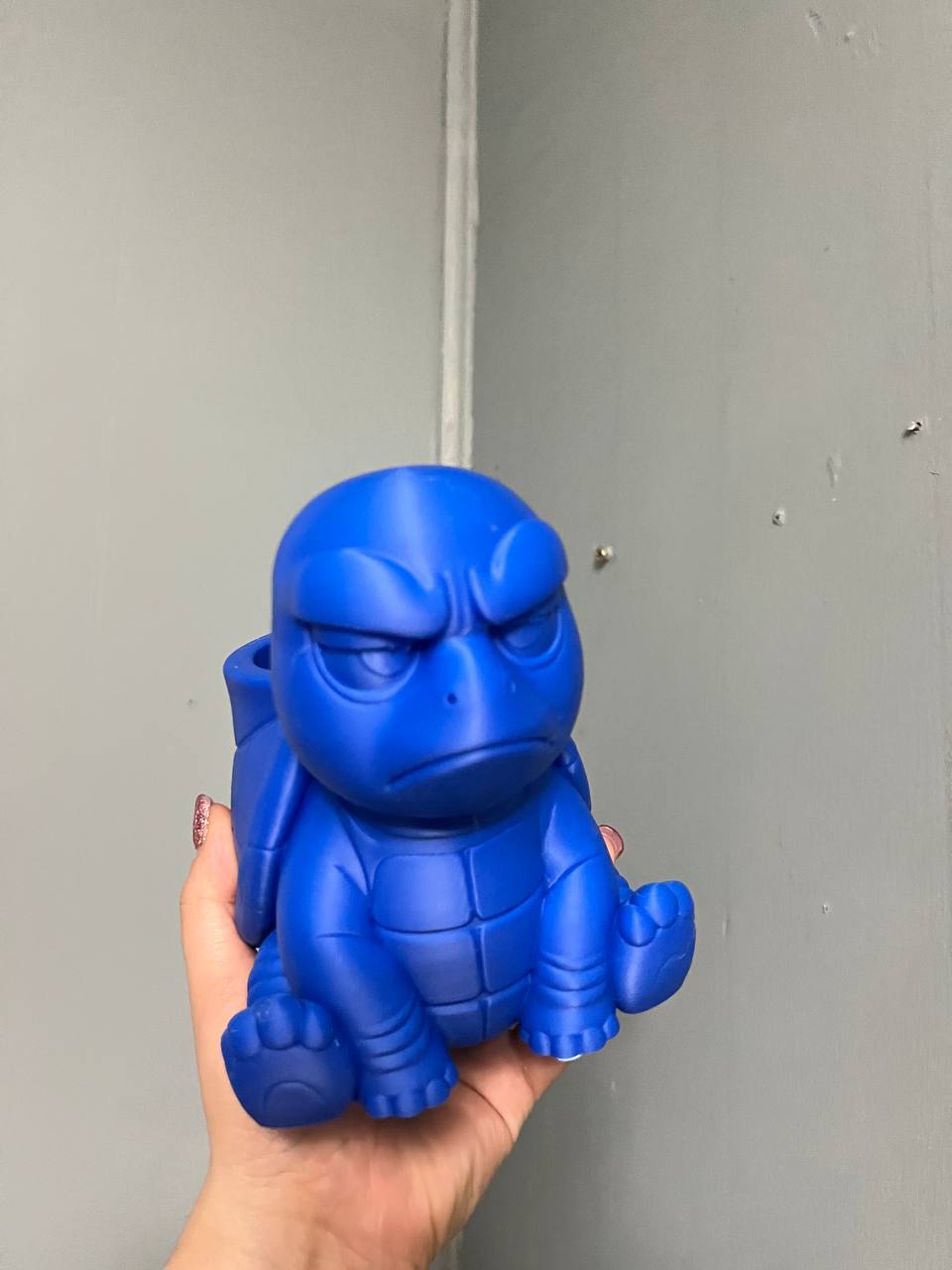 3D Printed Angry Turtle Pen Holder – Funny Desk Organizer & Office Decor