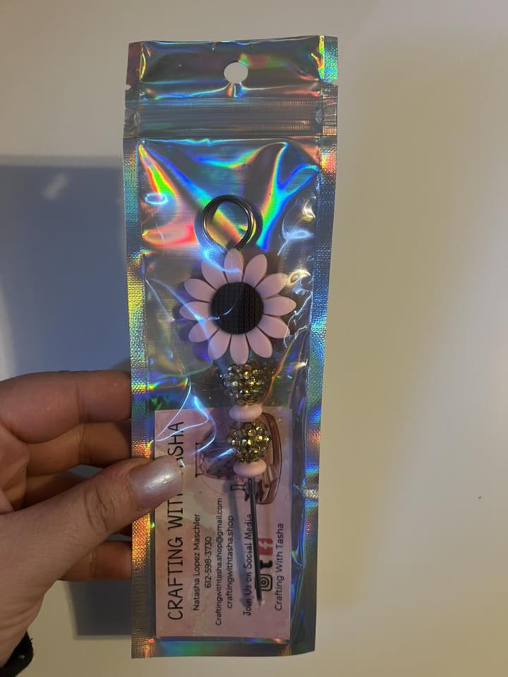 Sunflower Crafter Pokey Pen – Yellow and Gold Beaded Craft Tool for Vinyl, Resin & DIY Projects