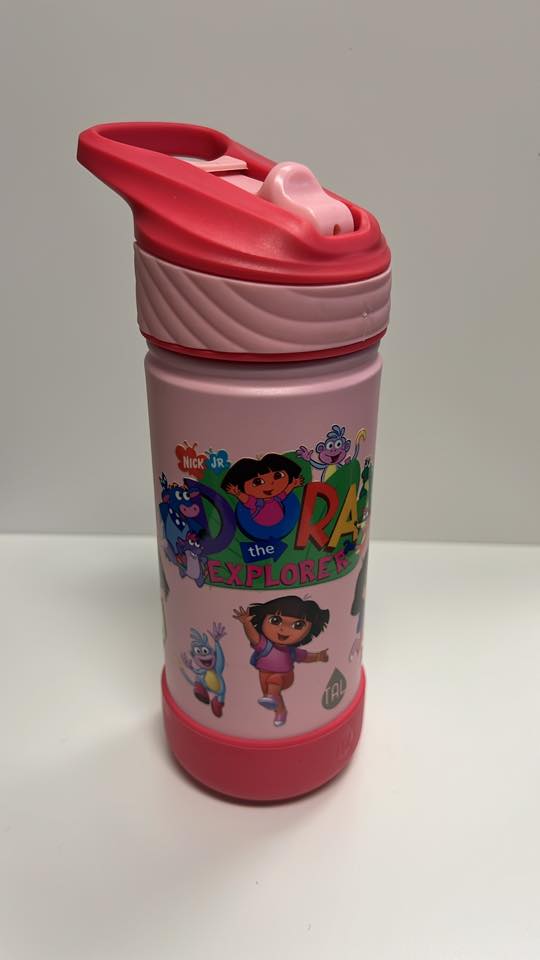 Dora the Explorer Kids Water Bottle – 12oz Leak-Proof Straw Cup for Toddlers & Preschoolers