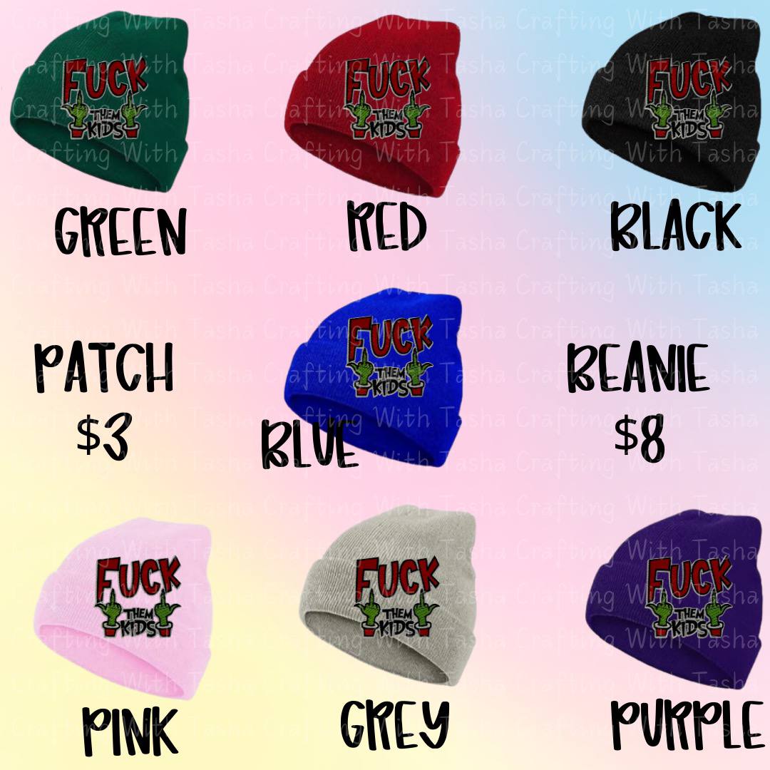 Funny Adult Hat Patch | Embroidered Patch | Patch Only or Beanie Option