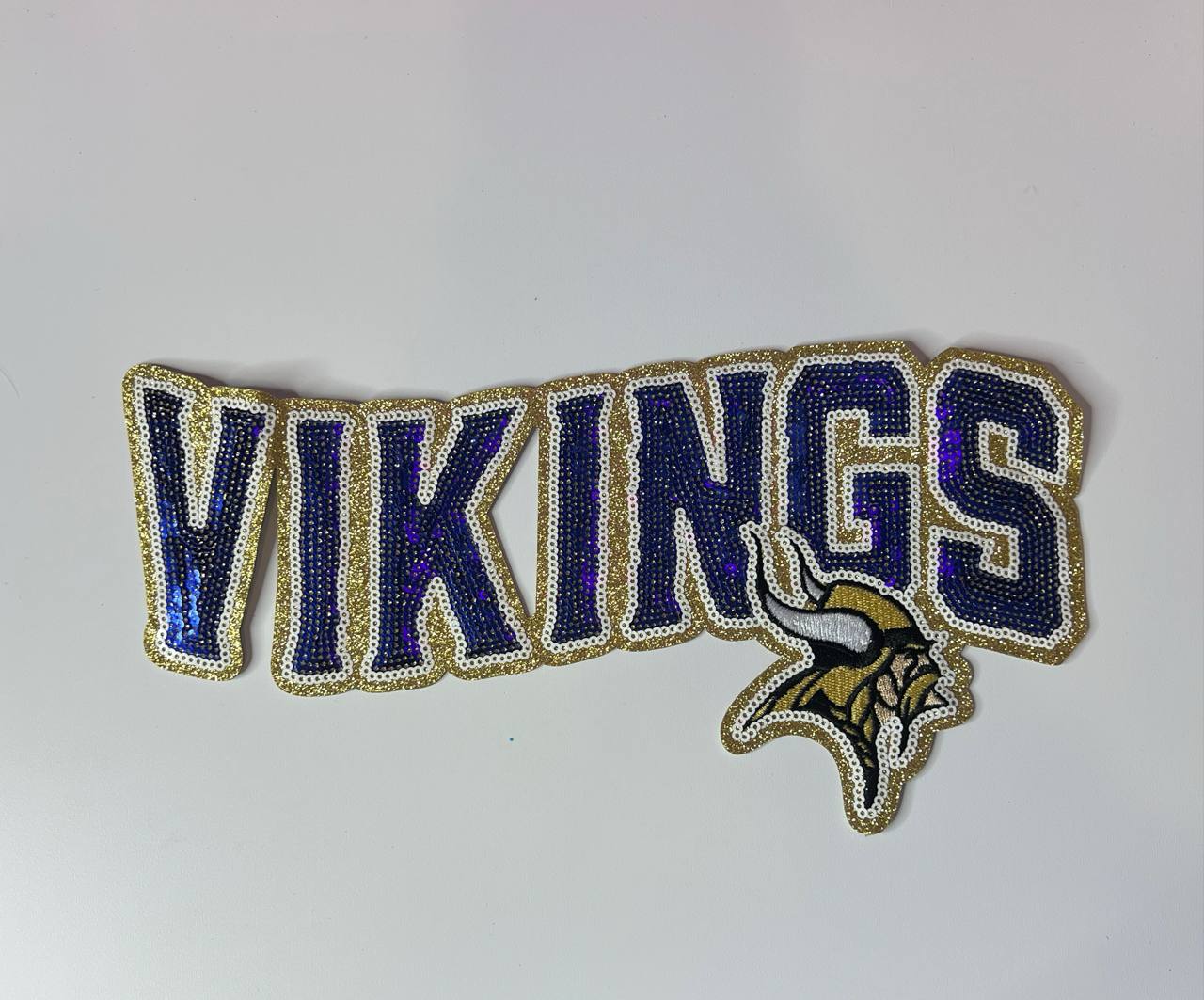 Sequins Purple and Gold Vikings Shirt Patch