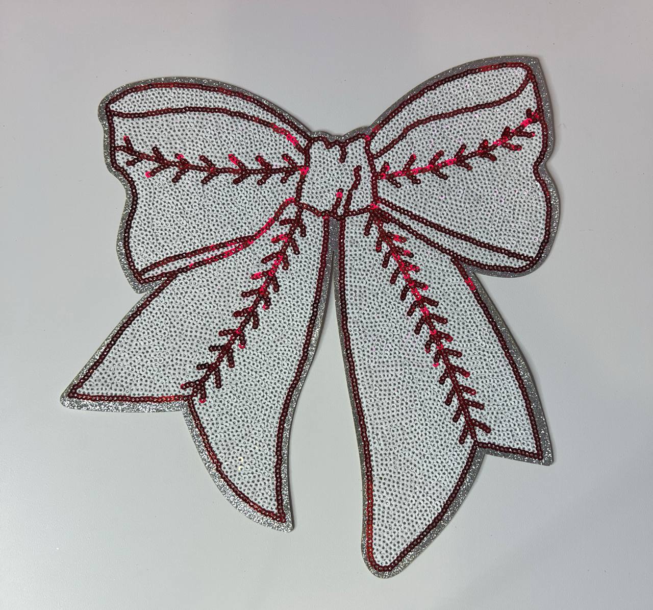 Sequins Baseball/Softball Bow Shirt Patch