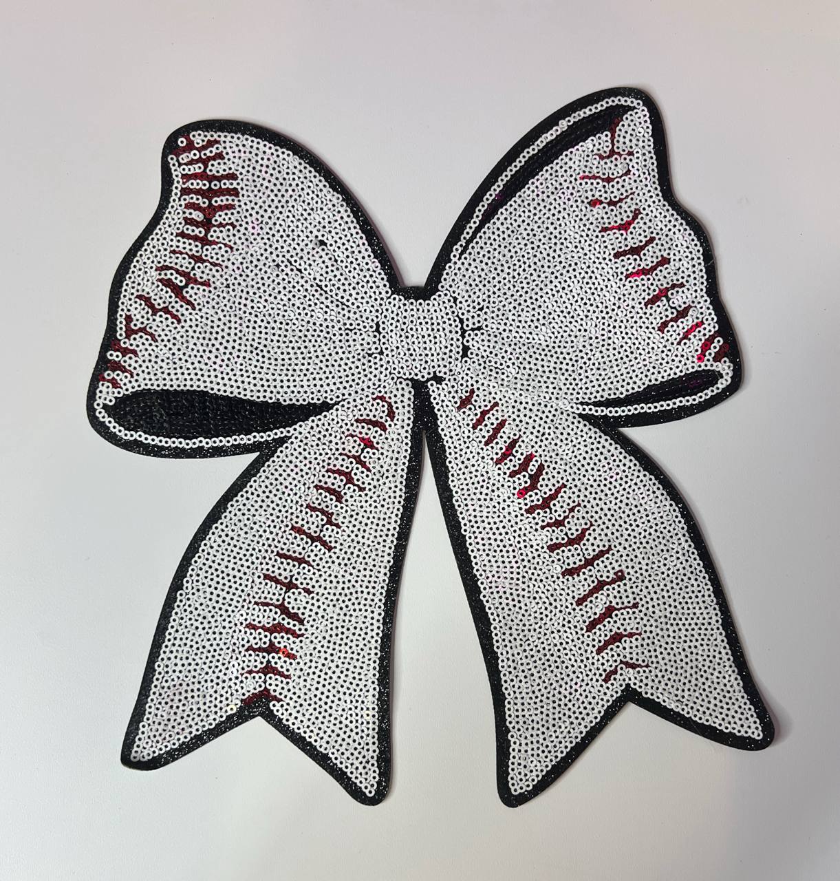 Baseball Sequins Bow Shirt Patch
