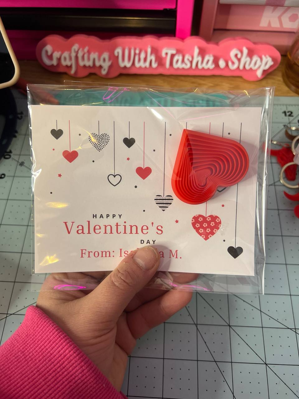 3D Printed Valentine Heart Fidget