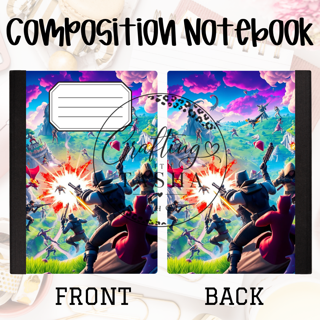 Colored FN GAMER Composition Notebook