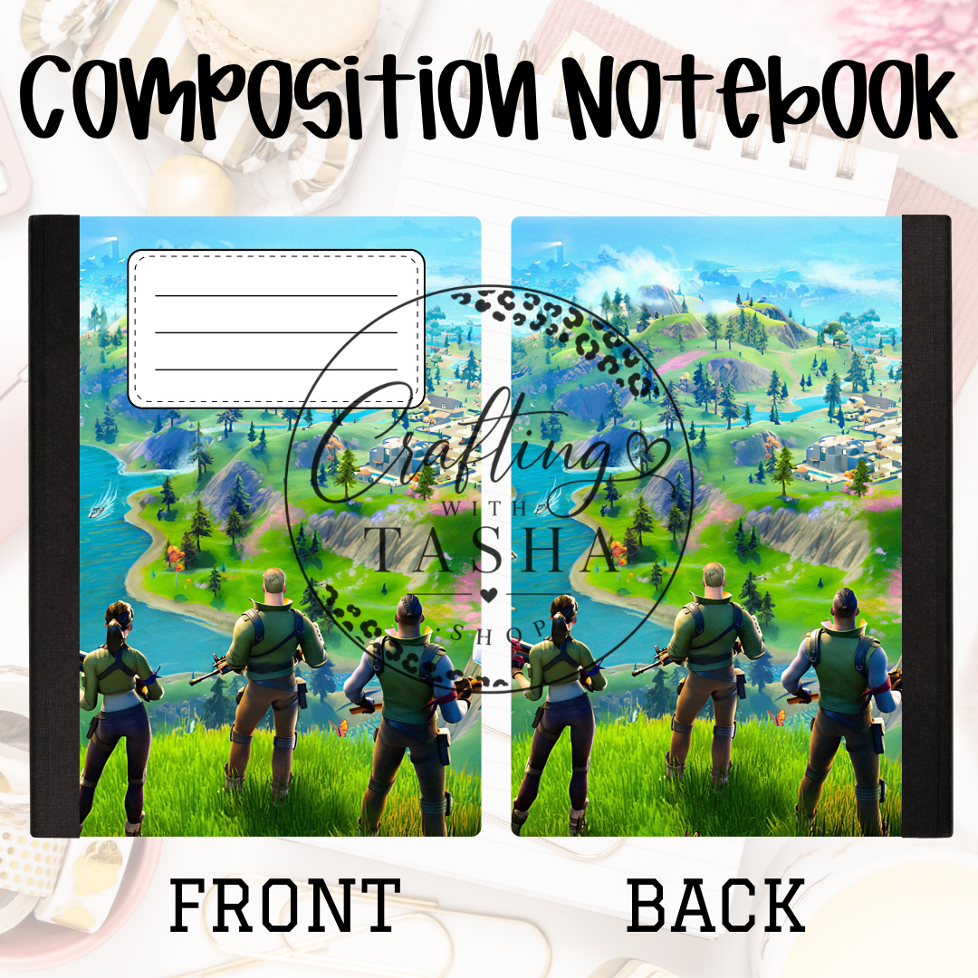 Grass FN GAMER Composition Notebook