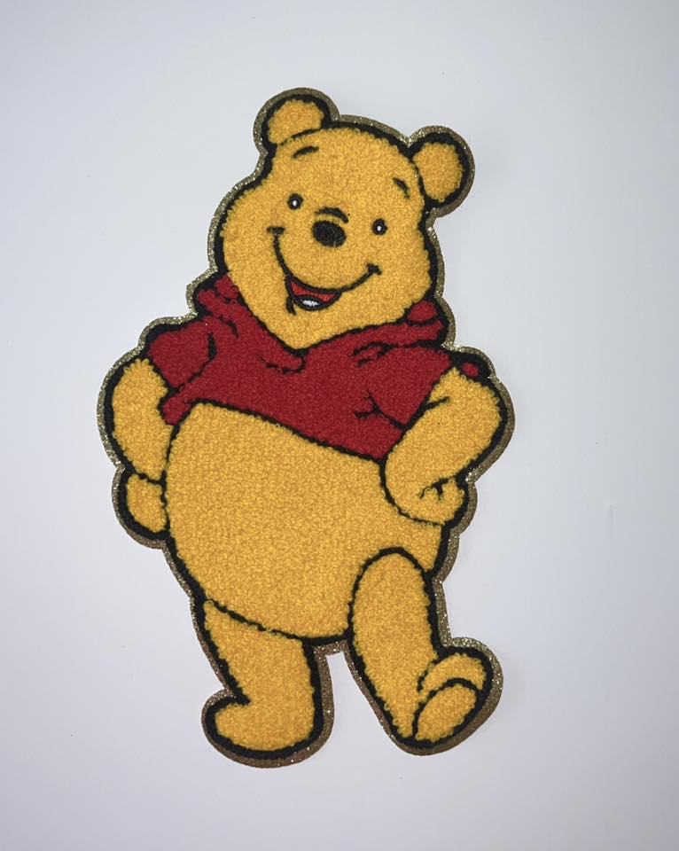 Cute Honey Bear Iron-On Patch – Plush Teddy Bear Appliqué for Shirts, Jackets & Bags