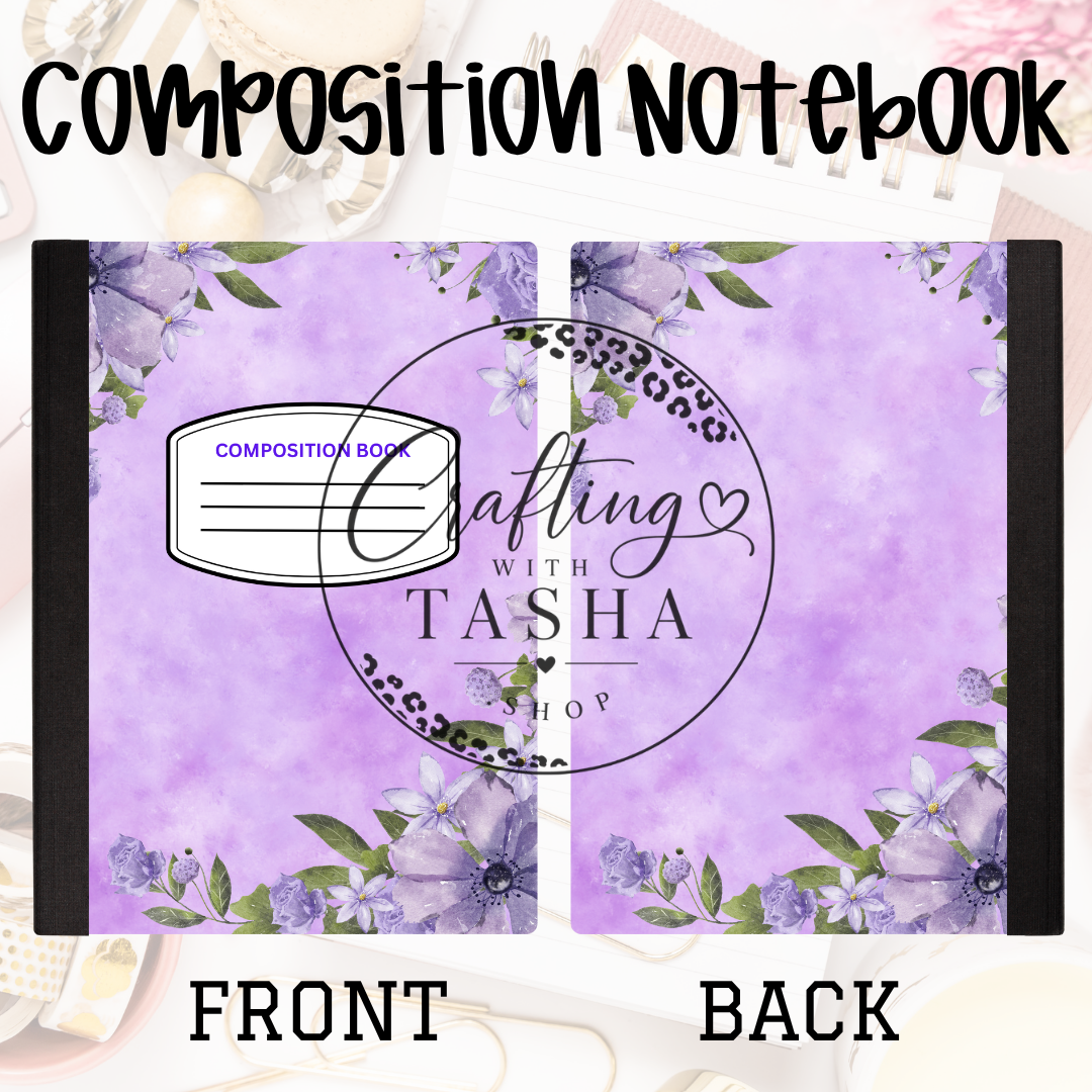 Purple Flower Composition Notebook