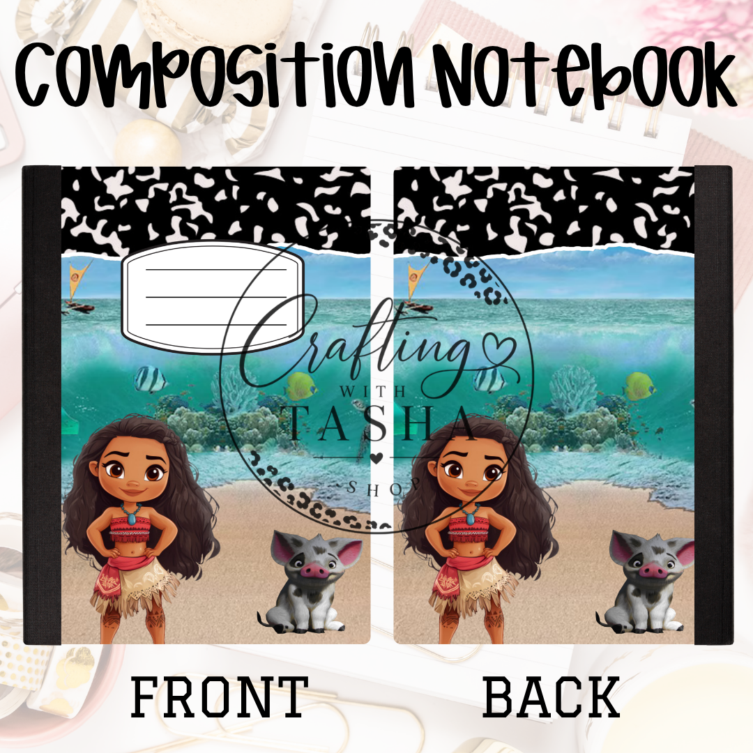 M and Pig Princess Composition Notebook