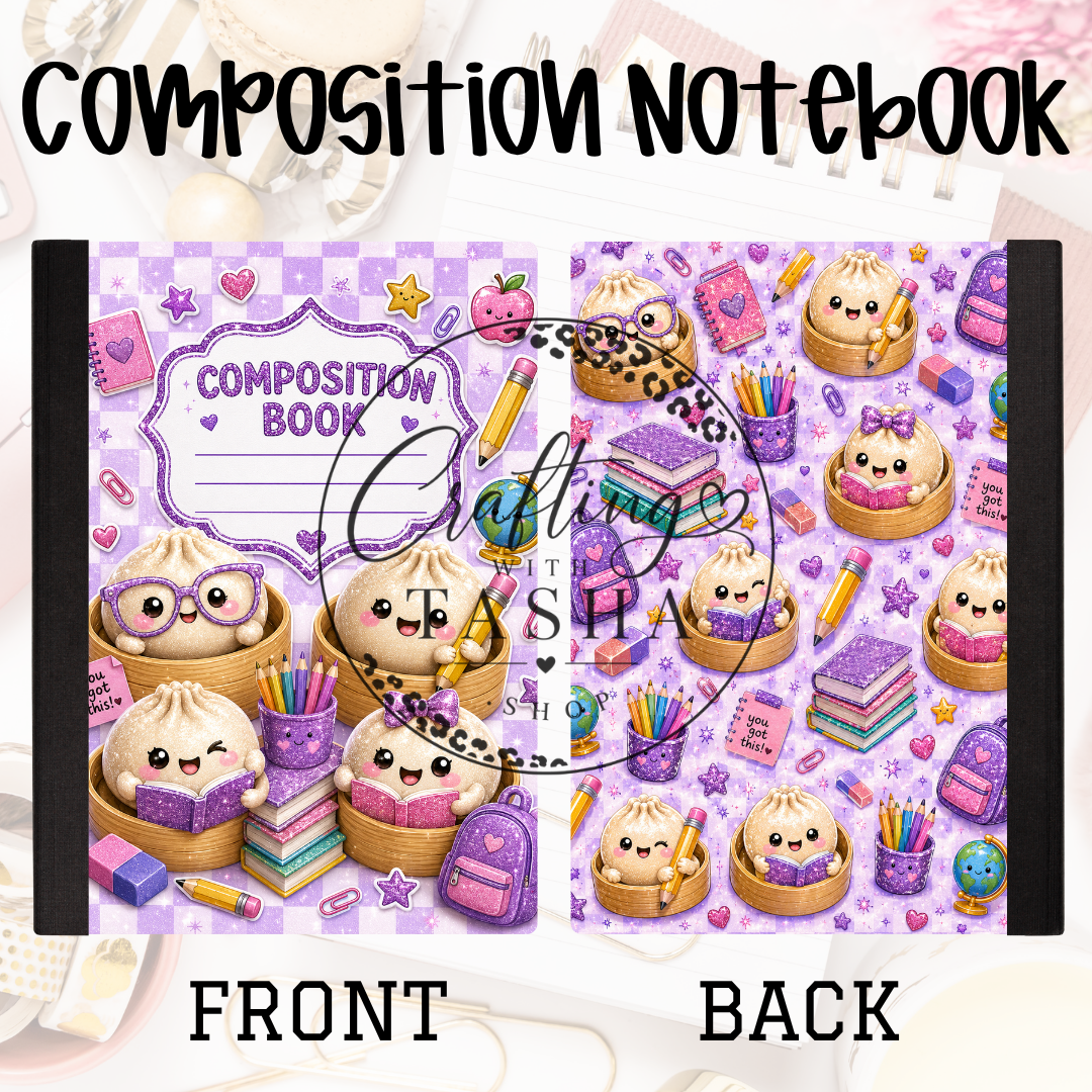Dumpling Purple Composition Notebook