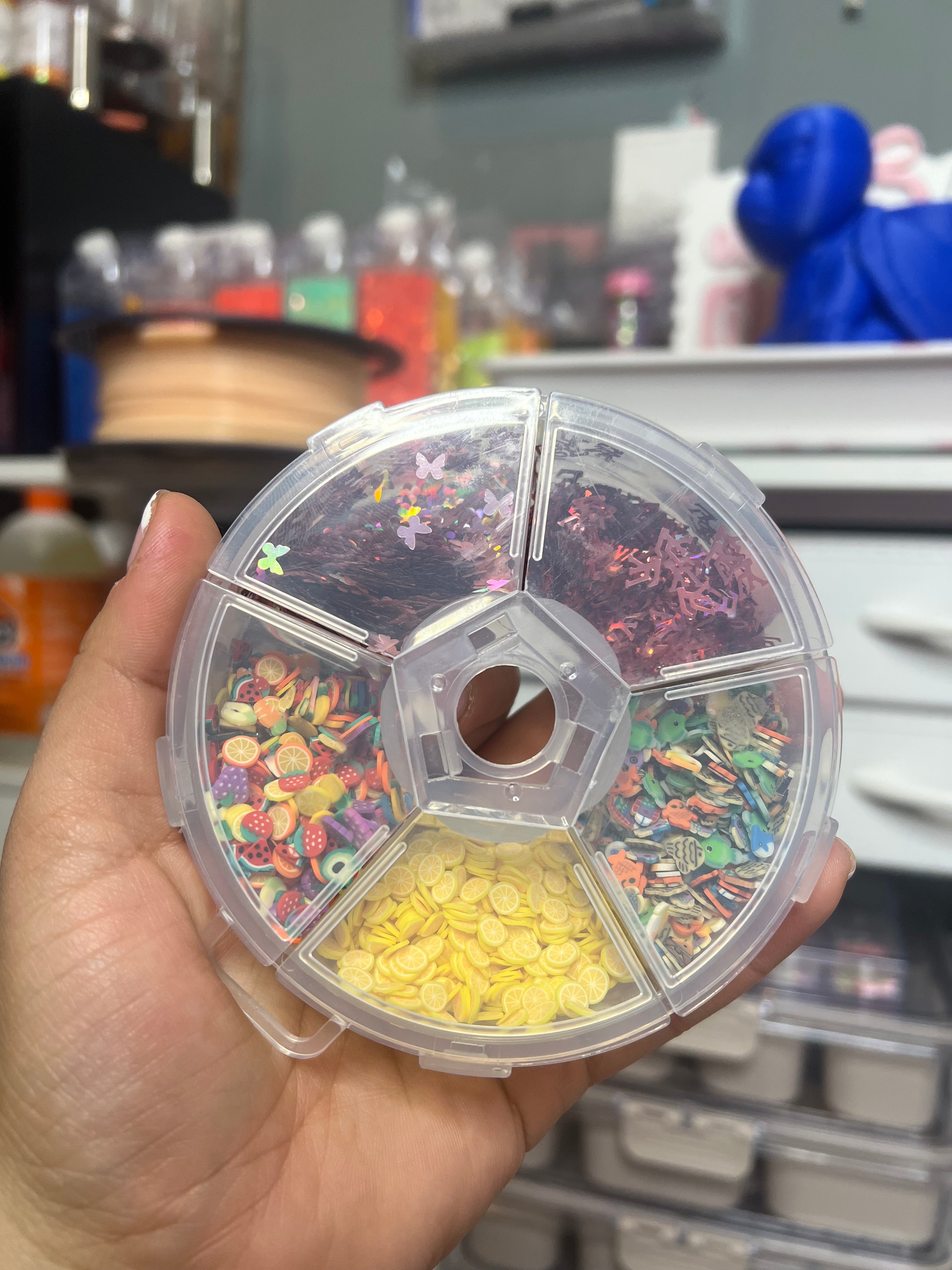 5 Pack Clay Polymer and Shaped Glitter kit