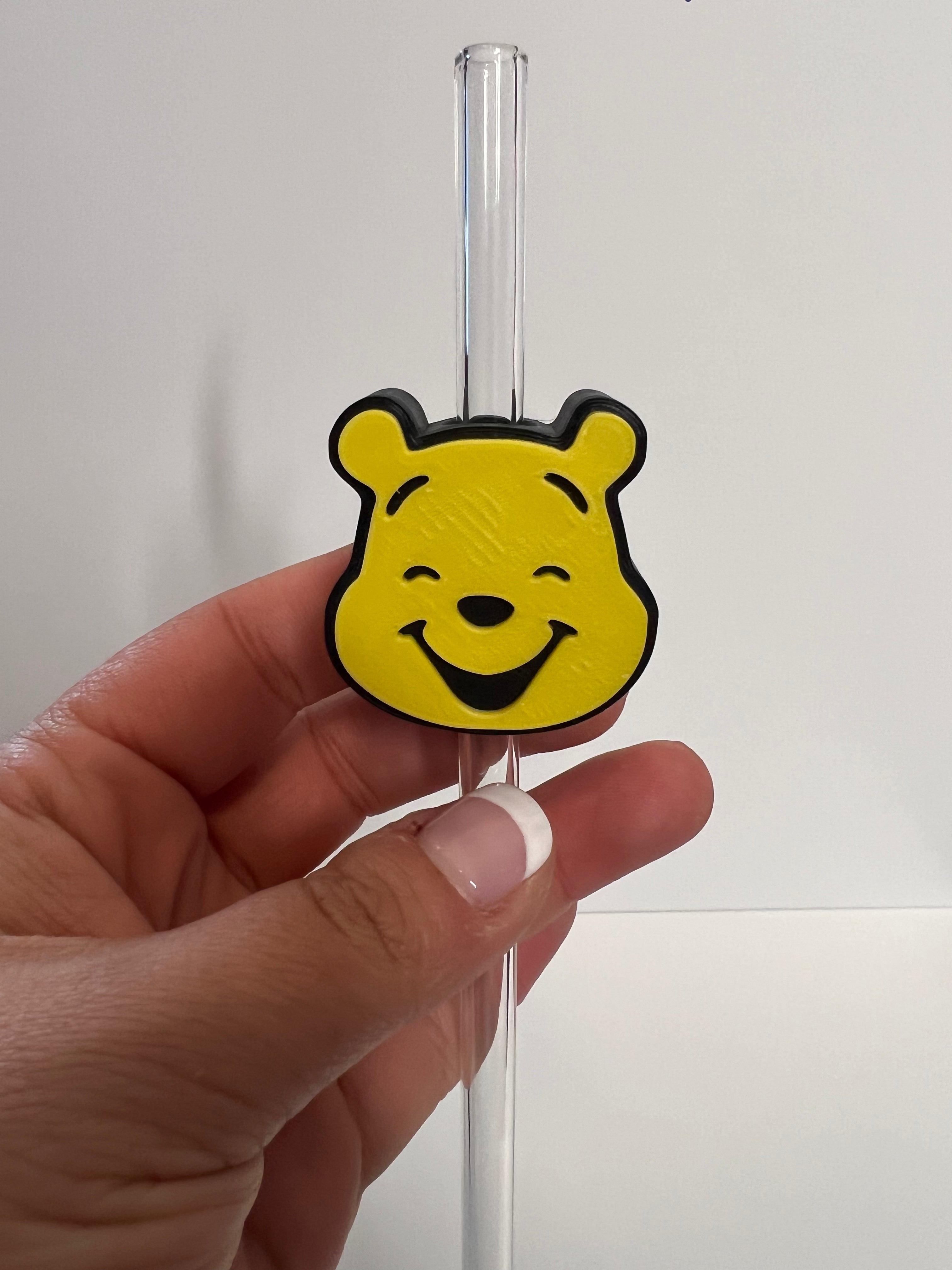 Yellow Bear 10mm Straw Topper (Stanley Straw Size) Straw Not Included