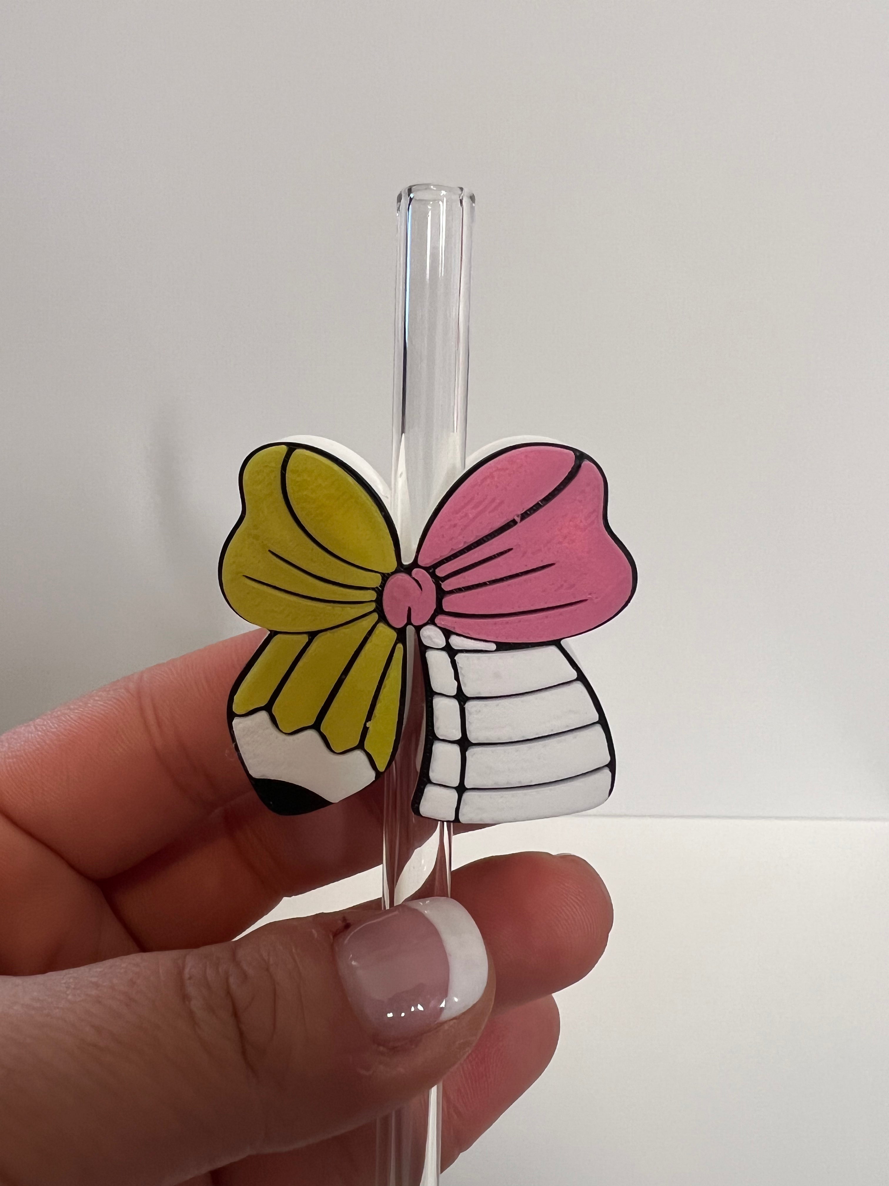 School Bow 10mm Straw Topper (Stanley Straw Size) Straw Not Included
