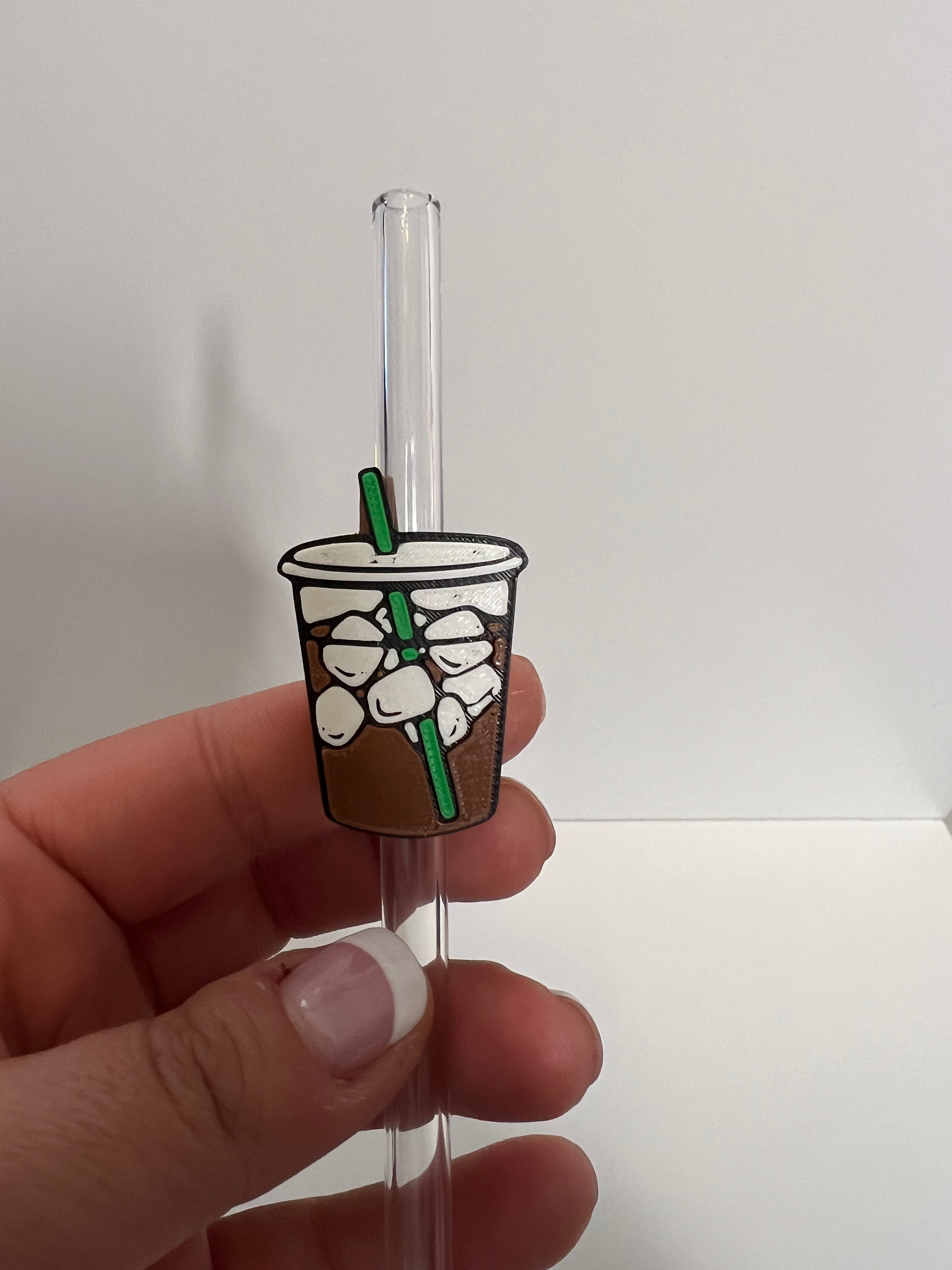 Iced Coffee 10mm Straw Topper (Stanley Straw Size) Straw Not Included