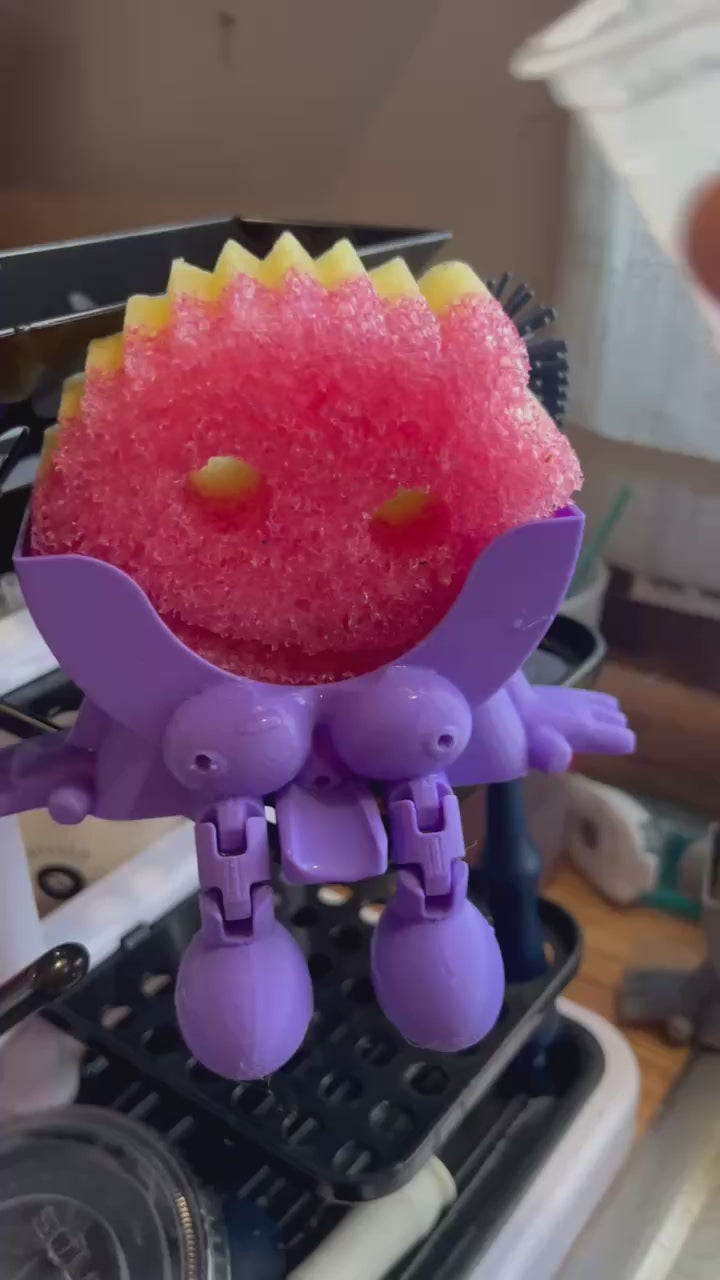 3D Printed Leaking Scrub Mommy Holder with Drain – Sponge Daddy & Scrub Mommy Sink Organizer